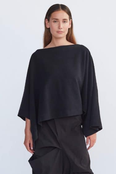 Elsewhere Fashion - BURGAS TWILL SWEATER BLACK ON BODY