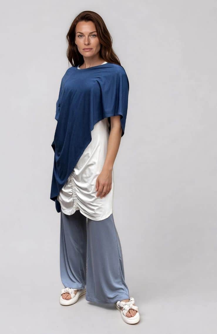 Merino wool cape top with elegant silhouette – Elsewhere Fashion