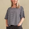 Elsewhere Fashion - CHRISTIANA TOP BLACK OFFWHITE ON BODY