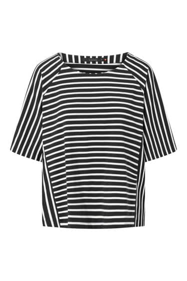 Elsewhere Fashion - CHRISTIANA TOP BLACK OFFWHITE PACKSHOT