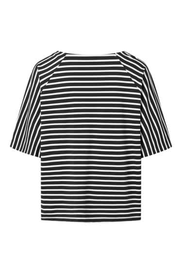 Elsewhere Fashion - CHRISTIANA TOP BLACK OFFWHITE PACKSHOT