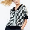 Elsewhere Fashion - HANDKNITTED TOP BLACK WHITE ON BODY