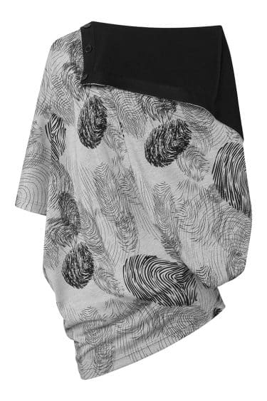 Elsewhere Fashion - FINGER PRINT TOP SLATE PACKSHOT