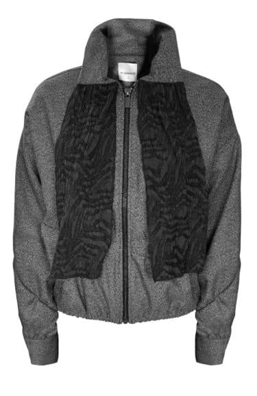 Tweed blouse, structured fit, soft tweed texture, polyester-viscose blend ? Elsewhere Fashion