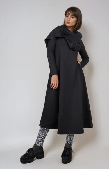 Elsewhere Fashion - LIEKSA PUNTO DRESS BLACK PACKSHOT