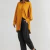 Oversized viscose jersey blouse with relaxed fit