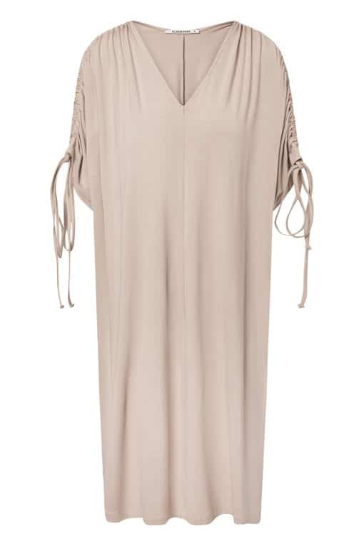 nude jersey dress Nude Black Bow Jersey Mesh Ruched Detail Midi Dress