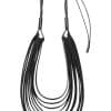 Elsewhere LEATHER NECKLACE-BLACK