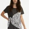 Silhouette Print Top-black - Elsewhere Fashion