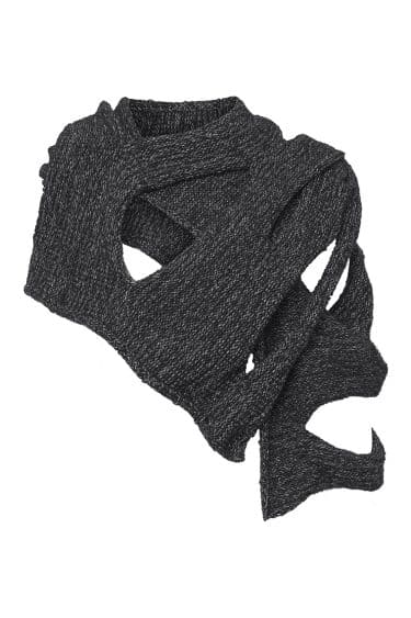Cotton-acrylic scarf body wrapper with armholes, multifunctional styling ? Elsewhere Fashion