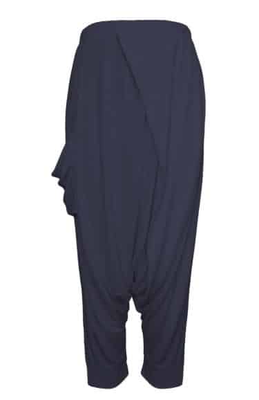 Low-crotch trousers, pleated front, right side pocket, elasticated cuffs ? Elsewhere Fashion