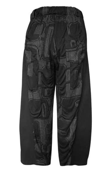 Round trousers with front slit detail and elastic back ? Elsewhere Fashion