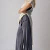 Linen tunic with funnel neck and high side slit ? Elsewhere Fashion