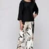 Asymmetrical trousers with front slit and pockets – Elsewhere Fashion